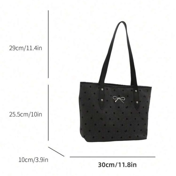 Polka dot and bow tote - Picture 6 of 6